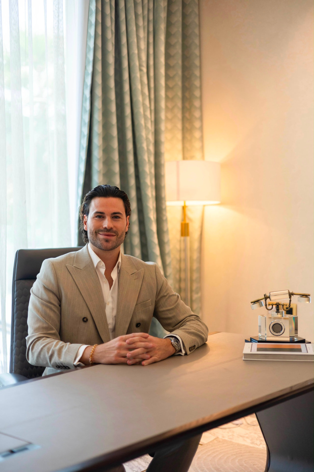 Maximilian Popolari at his office in Dubai